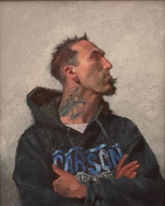 Painting by artist Alexey Steele titled "Ricky of Carson" 2015, oil on canvas