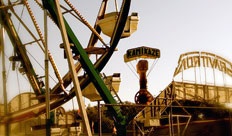 Carnival rides at Fiesta La Ballona