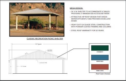 New Lindberg Park Picnic Shelter Image and Diagram