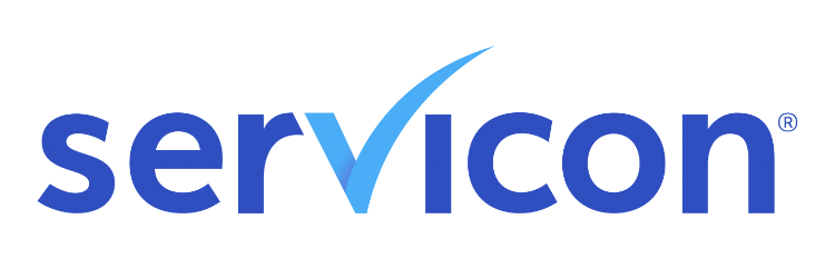 Logo for Servicon including checkmark