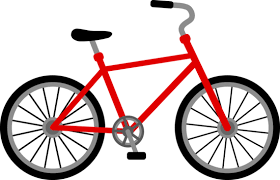 Clip art image of red bicycle