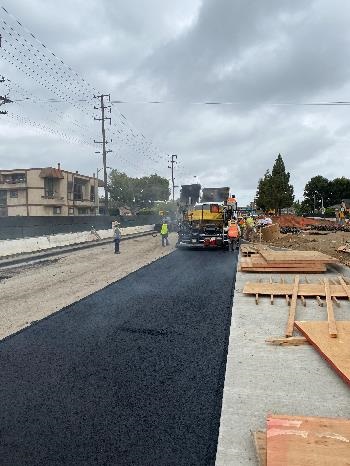 Street view of Culver Boulevard Realignment and Stormwater Retention Project on 05-10-21