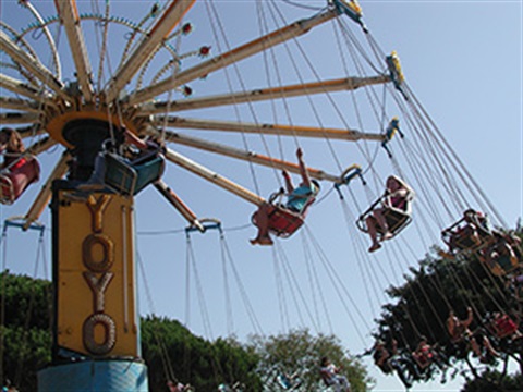 Carnival ride at Fiesta La Ballona