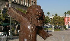 The Lion Fountain in downtown Culver City