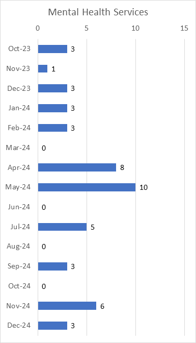 Wellness Village Mental Health Services Per Month