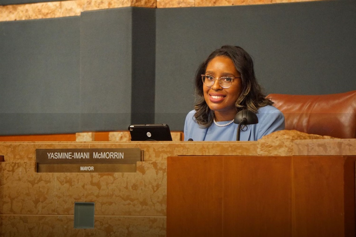 Photo of Mayor Yasmine-Imani McMorrin