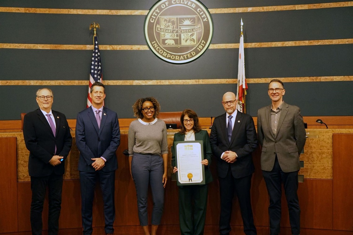 Photo of the World Cancer Day Proclamation from the Culver City City Council