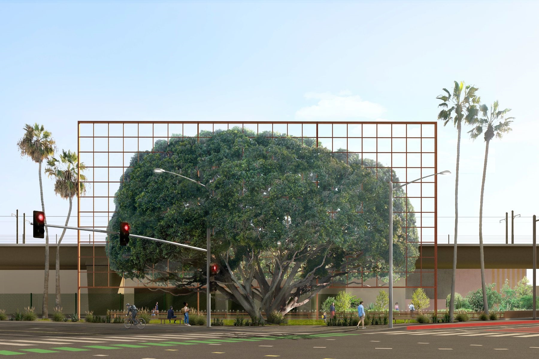 Rendering of A Frame for a Tree project on National and Washington Blvds