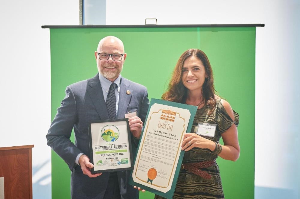 Mayor Albert Vera with TruLove Post at Culver City Sustainable Business Certification Awards Ceremony 09-12-2023, Justin Han Photography