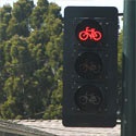 Photograph of bicycle traffic signal