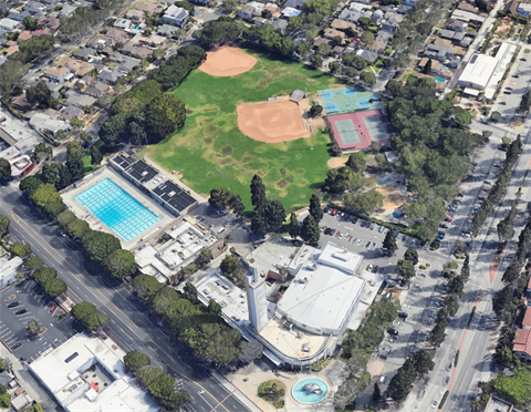 Aerial View of Veterans Memorial Park