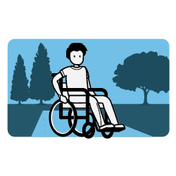 Person using a wheelchair