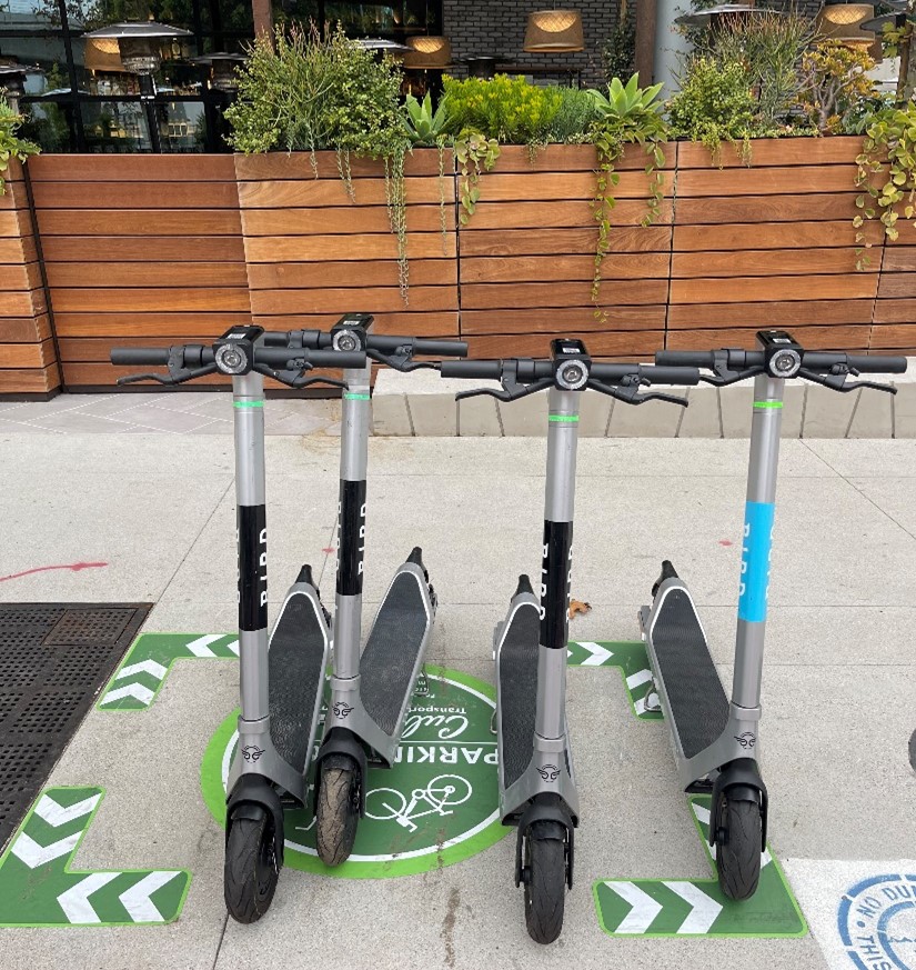 Correct parking of scooters